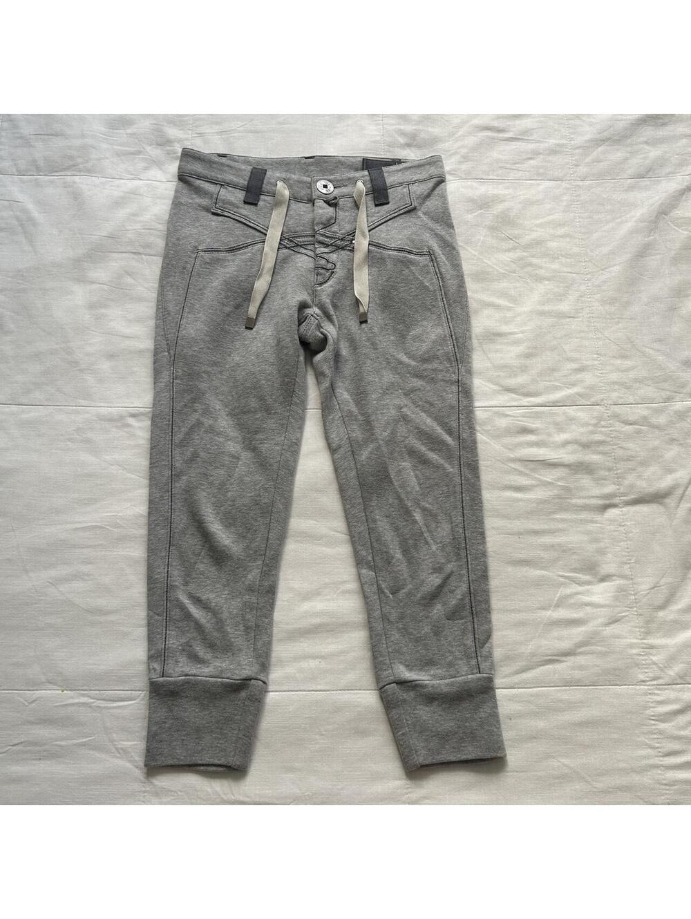 Le Jean de Marithé François Girbaud Gray Low Rise Cropped Sweatpants XS Japan